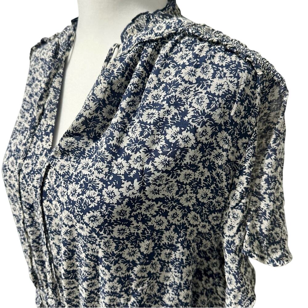 Melrose & Market, Tiered Midi Dress, 2X, NWT, Blue-Ivory